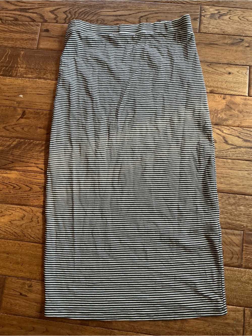 Billabong Grey and White Striped Midi Skirt S beach coverup summer light boho